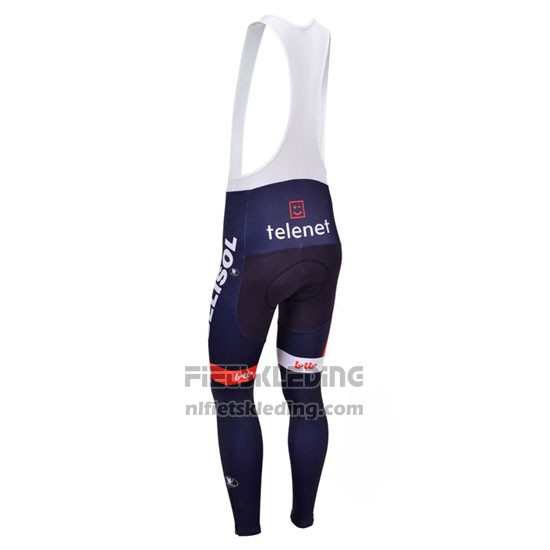 2013 Fietskleding Lotto Belisol Violet en Wit Lange Mouwen en Koersbroek